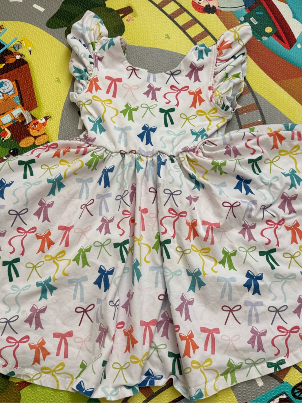 Ollie Jay Puff Dress in Holiday Bows